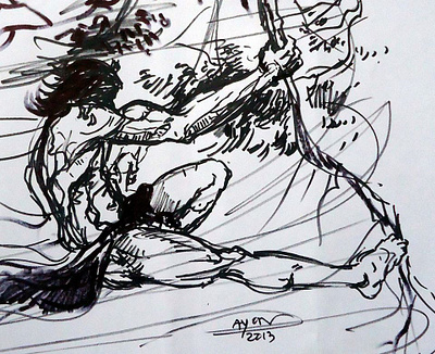 PEN SKETCH ON PAPER art draw drawing paint pencil sketch pencil sketch action pencil sketches