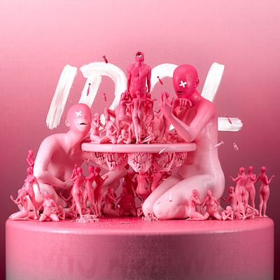 IDOL 3d c4d cryptoart illustration monster nft pink render zbrush