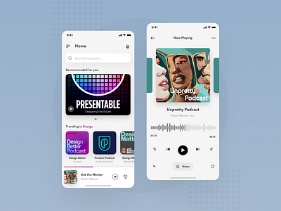 Podcast Mobile App Design app app design design dribbble dribbble best shot freelance freelance designer freelancer minimal mobile mobile app podcast podcast app ui ux