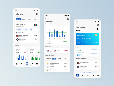 Personal Finance Tracking App app app design bank app banking app finance app finance application finance track finances financial fintech fintech app investment mobile mobile app money app personal personal finance