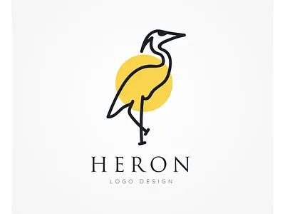 Heron Logo For Sale bird logo bird logo design heron heron logo logo logo design branding logo design concept logodesign logos logotype swan logo