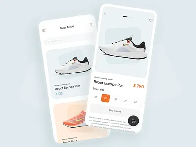 App design for an e-commerce business app uiux design illustration