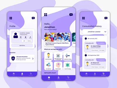 Health App UI Design doctor app health mobile app design mobile design mobile ui ui ui design uiux