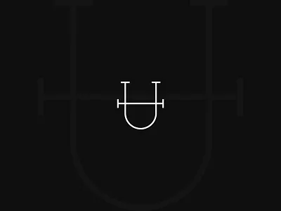 H-U Monogram Logo branding inicial logo monogram