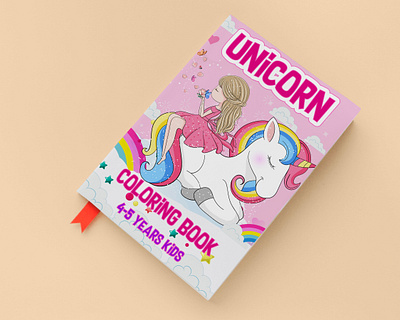 Unicorn Coloring Book coloring page kdp cover kids book unicorn coloring book