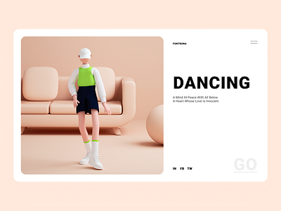 DANCING 3d c4d c4d practice design illustration