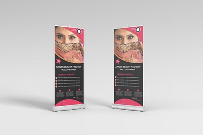 "ARABIC FASHION"ROLLUP BANNER abstract logo adobe illustrator adobe photoshop agency branding best design best designer brand identity brochure design colourful design dribbble best shot kdp leaflet poster design pullup banner restaurant roll up banner rollup banner design rollup banner mokup typography uiux