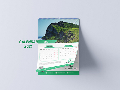 Wall Calendar branding calendar calendar design corporate design illustration mockup print template wall calendar