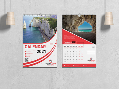 Wall Calendar branding calendar calendar template calendar design calendar mockup design illustration print template wall calendar