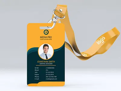 Professional company Id Card Design Template branding card card design corporate branding design template employer id card free download psd free download t shirt mockup free mockup free psd graphic design id card design idcard identity identity design mockup mockup psd print design print designer psd download