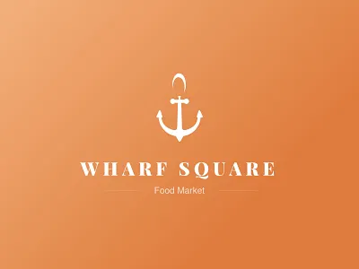 Logo Wharf Square (Food Market) beach party flatdesign food foodfestival foodlogo foodmarket logodesign logos market minimalist logo design product design sea uiuxdesign uiuxdesigner wharf yard
