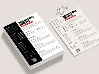 CV Resume Template clean creative cv doc docx infographic job manager microsoft minimalist modern professional resume template word