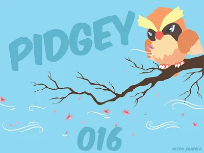 Pidgey 90s adobe adobe illustrator animation birds character design design gaming illustration illustrator nintendo pidgey
