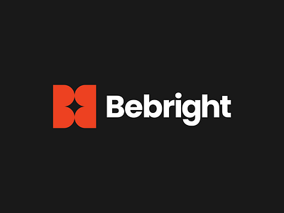 Bebright Logo abstract b letter b logo b logomark b symbol brand indentity branding business logo buy logo clean gennady savinov logo design geometric modern negative space logo professional red smart star logo strong symmetric