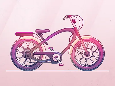 Bicycle illustration bicycle design illustraion pink ui