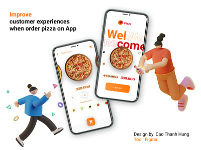 Pizza Application app clean customer design experience figma improve mobile ui ux