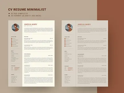 Minilist CV Resume Template clean creative cv doc docx infographic job manager microsoft minimalist modern professional resume template word