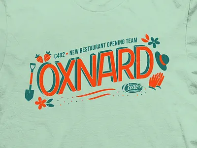 Oxnard, CA Tee california illustration lettering t shirt t shirt design tee