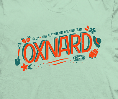 Oxnard, CA Tee california illustration lettering t shirt t shirt design tee