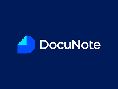 DocuNote Logo abstract app logo blue brand identity branding buy logo creative d letter d letter logo d logo d symbol document gennady savinov logo design geometric logomark modern note professional
