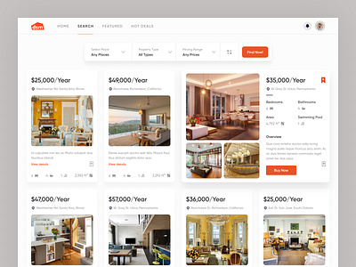 DSM | Sell your house agency buy clean dashboard home house inner page luxury minimal minimalist real estate rent rooms search sell website