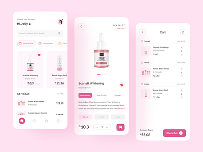 Skincare Mobile App cart page cart ui description mobile app make up mobile app marketplace app mobile cart mobile skincare product detail product detail page product details shopping app shopping cart skin care skincare skincare app skincare branding skincare detail skincare logo skincare marketplace skincare packaging