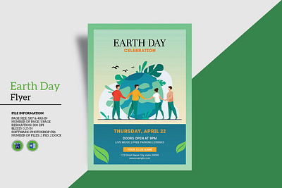 Earth Day Celebration Flyer celebration flyer earth earth day earth day celebration earth day flyer festival invitation flyer ms word party flyer photoshop template