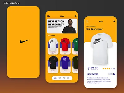 Nike App By Haider Faraj app design ios nike shopping ui ux xd design