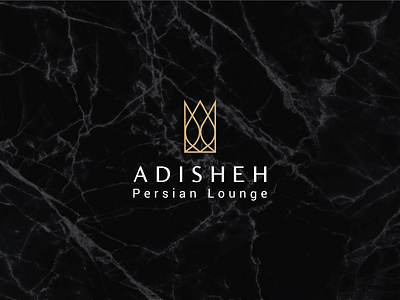 Adishe Persian lounge Logo branding design icon identity logo