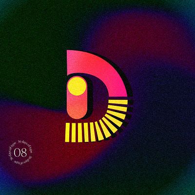 36 DAYS OF TYPE #8 letter D 36daysoftype 36daysoftype08 gradient letterd lettering letteringchallenge typography