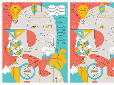 PARKLANE yearbook artwork character color creative face illustration illustrator ilustrace marekehrenberger vector