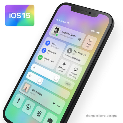 iOS 15 Control Center redesign control center ios ios14 ios15 iphone12 iphone13 wwdc2021 wwdc21