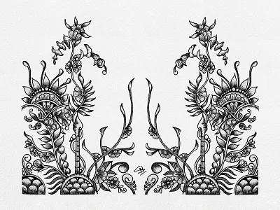 Ornamental Design abstract abstract design black and white black ink decorative art dribbble hand drawn illustration inkart pattern design pen and paper pen sketch sketching zenart zentangle