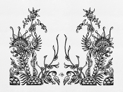 Ornamental Design abstract abstract design black and white black ink decorative art dribbble hand drawn illustration inkart pattern design pen and paper pen sketch sketching zenart zentangle