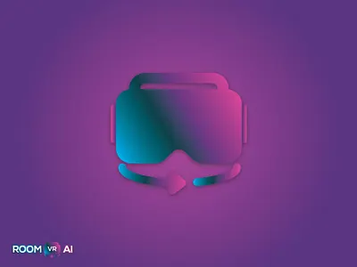 ROOMVRAI | Logo Design 3d logo brand design logo design minimal logo minimalist logo tech logo technology logo vr website logo