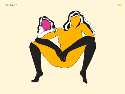 M - 36 Days of Type 36daysoftype 36daysoftype08 abstract alphabets art concept design graphic illustration letter m momanddaughter motherdaughter shrutillusion sketch type type art type design typography vector