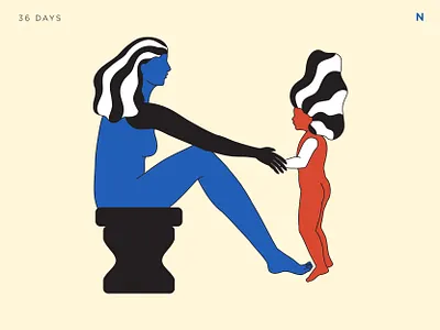 N - 36 Days of Type 36daysoftype 36daysoftype08 abstract alphabets art concept design graphic illustration momanddaughter motherdaughter shrutillusion sketch type type design typography vector