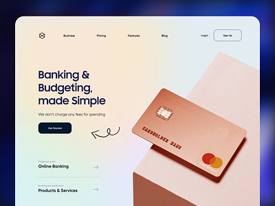 Digital Bank Website Design all animation app bank colorful credit card dark debit card digital banking illustraion landing page minimal mobile online bank product design typography ui design ux web design website