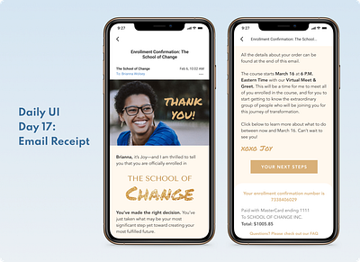 017 EMAIL RECEIPT branding daily ui 017 dailyui dailyui017 email design email marketing email receipt ui ui ux ui design uidesign uiux website