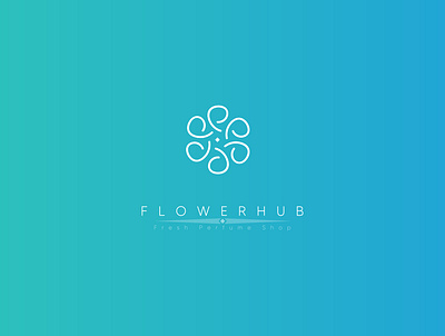 FlowerHub branding design illustration logo