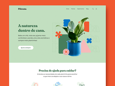 A Cool Website for Plantlovers branding design ecommerce homepage landing page nature plants ui ui design ux web design webdesign