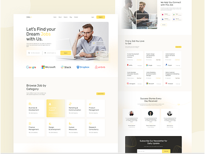 Landing page exploration on job web application Jobs In 2021 trend dailyui hireme job board job search joblisting jobs landing landing page landing page design trendy trendy design uiux web design