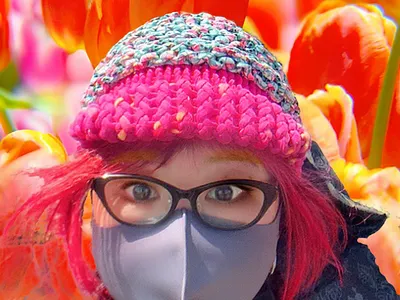 sandy tulip1 collage flower graphicart graphicdesign photoshop tulip ひたち海浜公園