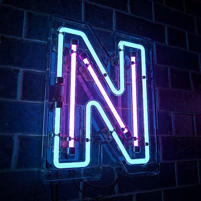 N is for Neon 36days 36daysoftype 3d 3d art c4d cgi cinema4d cinema4dart cyberpunk cyberpunk2077 illustration neon nft nftart nfts redshift redshift3d render type art typogaphy