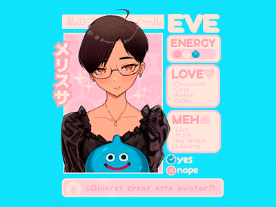 Eve anime dragonquest lime rpg slime videogame