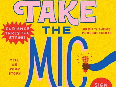 CMD Procrastinate creative mornings lettering