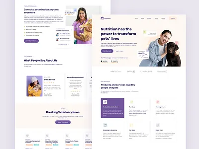 Pet House - Animals Health Care animal animalcare health care healthcare landing page landingpage medical medicine pet shop petcare petshop ui design veterinarian veterinary website website concept website design