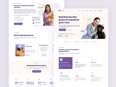 Pet House - Animals Health Care animal animalcare health care healthcare landing page landingpage medical medicine pet shop petcare petshop ui design veterinarian veterinary website website concept website design