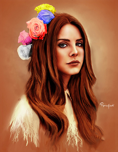 LDR digital art digital painting digital portrait illustration lady portrait painting potrait realism