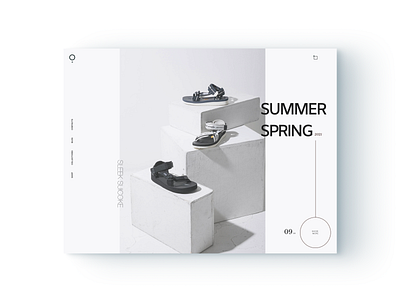 Desktop Ecommerce Summer Sandals Concept adobe blue brand brand design business design digital ecommerce ecommerce design figma flatdesign minimal shopify slider typography ui ux website